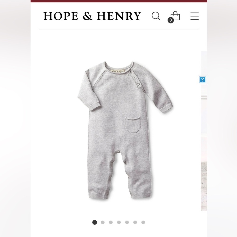 Hope & Henry Raglan Knit Romper